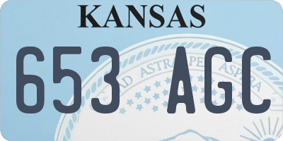 KS license plate 653AGC