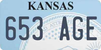 KS license plate 653AGE