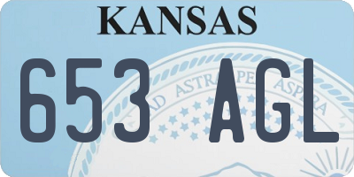 KS license plate 653AGL