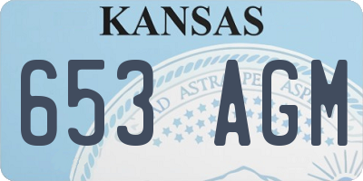 KS license plate 653AGM