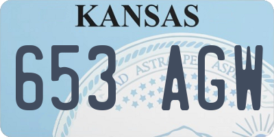 KS license plate 653AGW