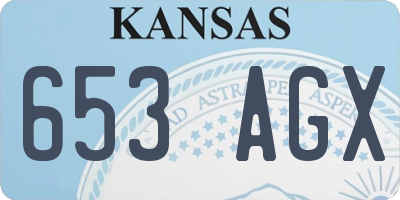 KS license plate 653AGX
