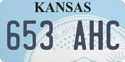 KS license plate 653AHC