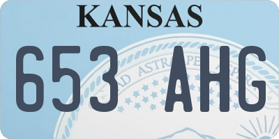 KS license plate 653AHG