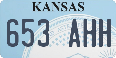 KS license plate 653AHH