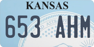 KS license plate 653AHM