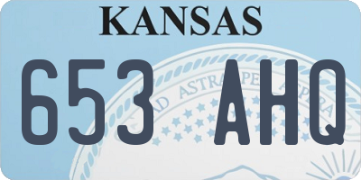 KS license plate 653AHQ