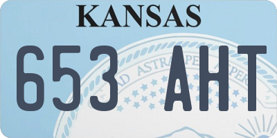 KS license plate 653AHT