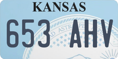 KS license plate 653AHV