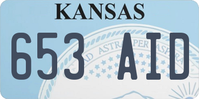 KS license plate 653AID