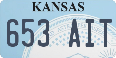 KS license plate 653AIT