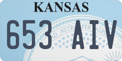 KS license plate 653AIV