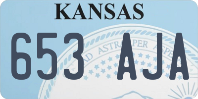 KS license plate 653AJA