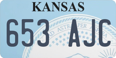 KS license plate 653AJC
