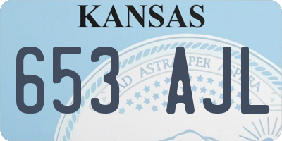 KS license plate 653AJL
