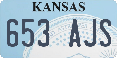 KS license plate 653AJS