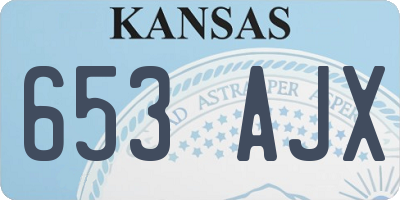 KS license plate 653AJX