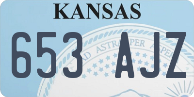 KS license plate 653AJZ