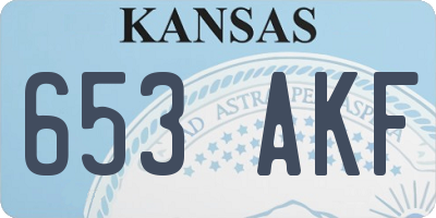 KS license plate 653AKF