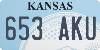 KS license plate 653AKU