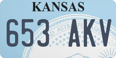 KS license plate 653AKV