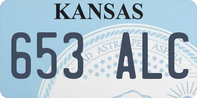 KS license plate 653ALC