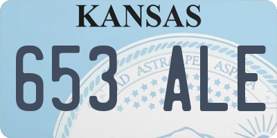 KS license plate 653ALE