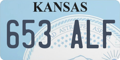 KS license plate 653ALF