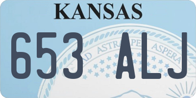 KS license plate 653ALJ