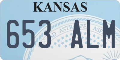 KS license plate 653ALM