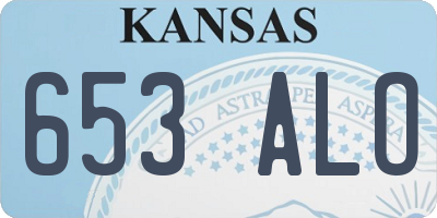 KS license plate 653ALO
