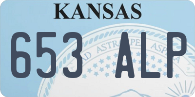 KS license plate 653ALP