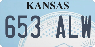 KS license plate 653ALW
