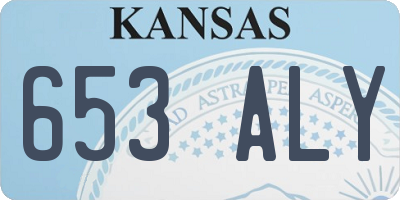 KS license plate 653ALY