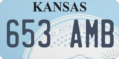 KS license plate 653AMB
