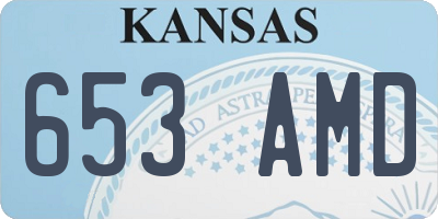 KS license plate 653AMD