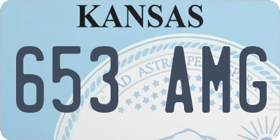 KS license plate 653AMG