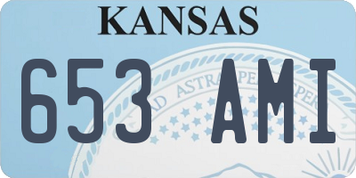 KS license plate 653AMI