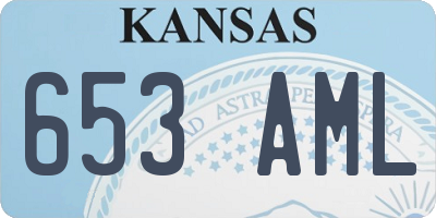 KS license plate 653AML