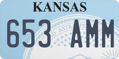 KS license plate 653AMM