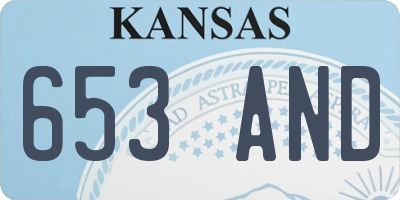 KS license plate 653AND