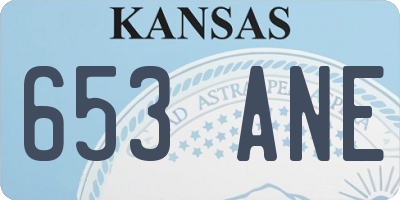 KS license plate 653ANE