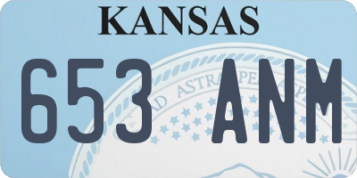 KS license plate 653ANM