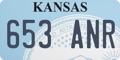 KS license plate 653ANR