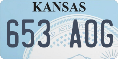KS license plate 653AOG