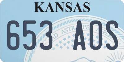 KS license plate 653AOS