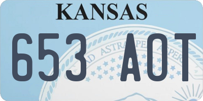 KS license plate 653AOT