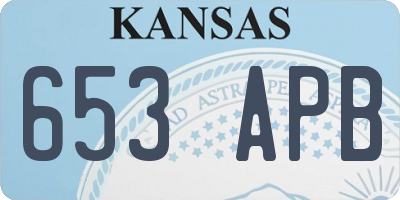 KS license plate 653APB