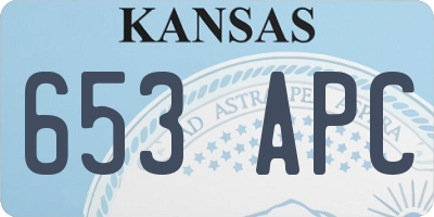 KS license plate 653APC