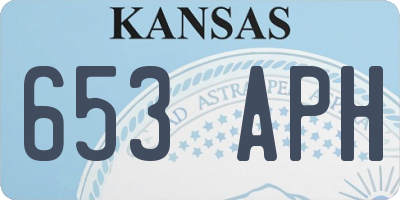 KS license plate 653APH
